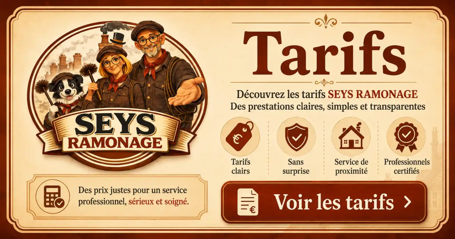 Tarifs 2026 – SEYS RAMONAGE